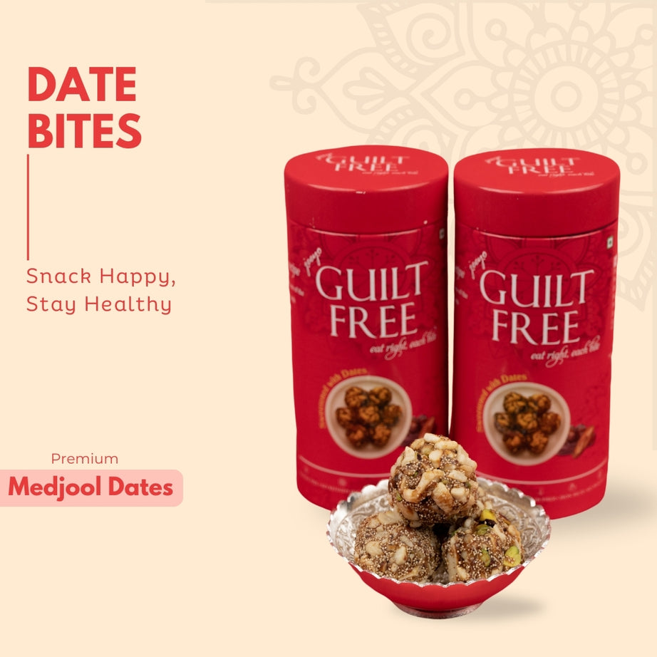 Guiltfreee Date Bites Healthy Snack Made with Real Dates and No Artificial Sweeteners